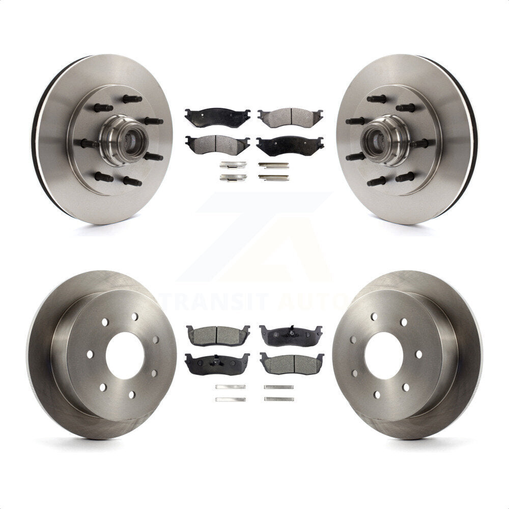 Front Rear Disc Brake Rotors And Ceramic Pads Kit For Ford F-150 F-250 HD K8T-103336 by Transit Auto