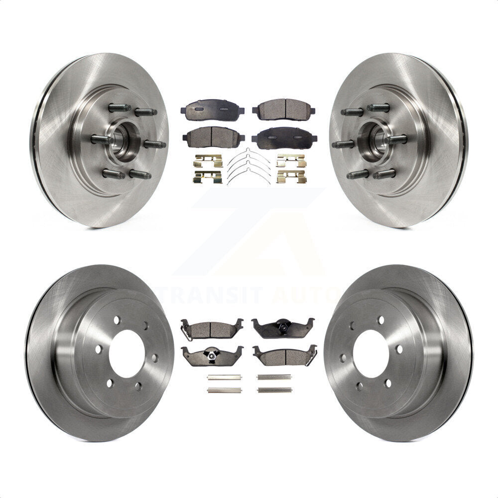 Front Rear Disc Brake Rotors And Ceramic Pads Kit For Ford F-150 Lincoln Mark LT RWD K8T-103350 by Transit Auto