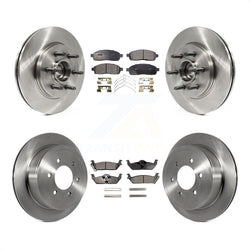 Front Rear Disc Brake Rotors And Ceramic Pads Kit For Ford F-150 Lincoln Mark LT RWD K8T-103350