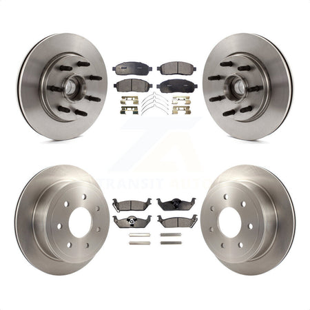 Front Rear Disc Brake Rotors And Ceramic Pads Kit For Ford F-150 Lincoln Mark LT RWD K8T-103351 by Transit Auto