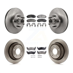 Front Rear Disc Brake Rotors And Ceramic Pads Kit For 2010-2011 Ford Ranger RWD K8T-103369