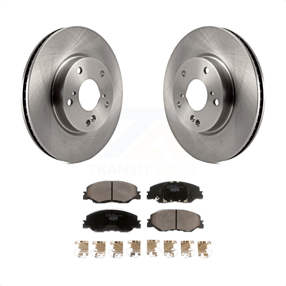 Front Disc Brake Rotors And Ceramic Pads Kit For Honda Insight Civic K8T-103379 by Transit Auto