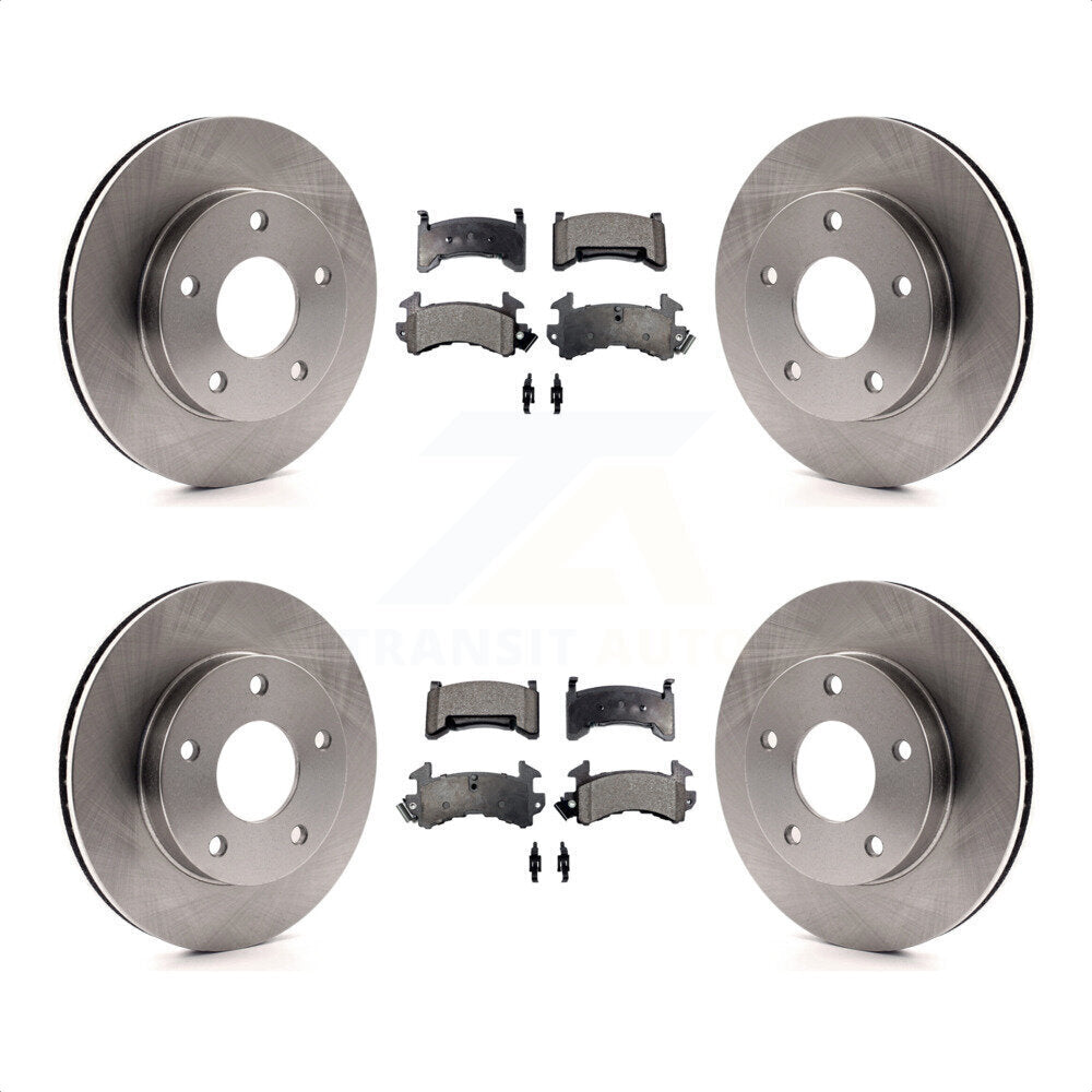 Front Rear Disc Brake Rotors And Ceramic Pads Kit For Cadillac Eldorado Buick Riviera Seville Oldsmobile Toronado K8T-103398 by Transit Auto