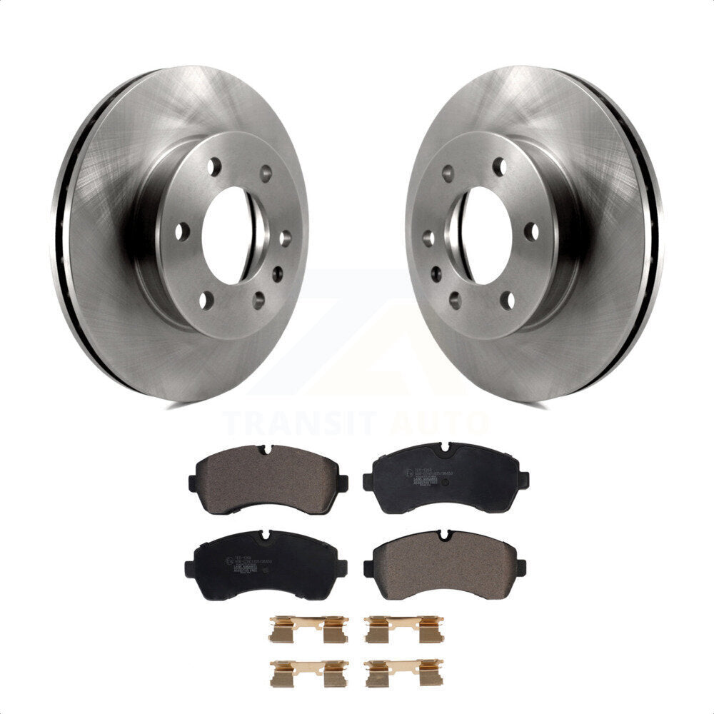 Front Disc Brake Rotors And Ceramic Pads Kit For Sprinter 3500 Mercedes-Benz 2500 Freightliner Dodge 1500 4500 3500XD K8T-103405 by Transit Auto