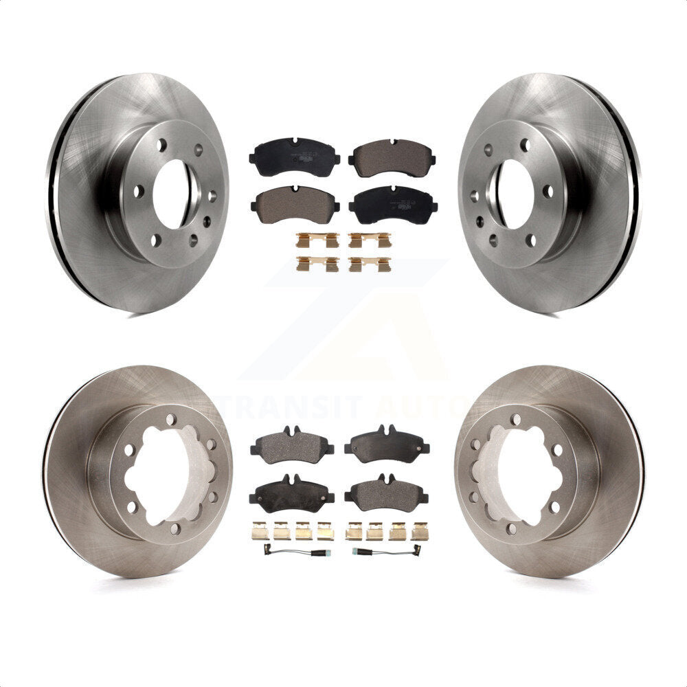 Front Rear Disc Brake Rotors And Ceramic Pads Kit For Mercedes-Benz Sprinter 3500 K8T-103409 by Transit Auto