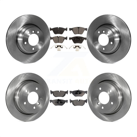 Front Rear Disc Brake Rotors And Ceramic Pads Kit For 2012 BMW X1 xDrive28i With 300mm Diameter Rotor K8T-103411 by Transit Auto