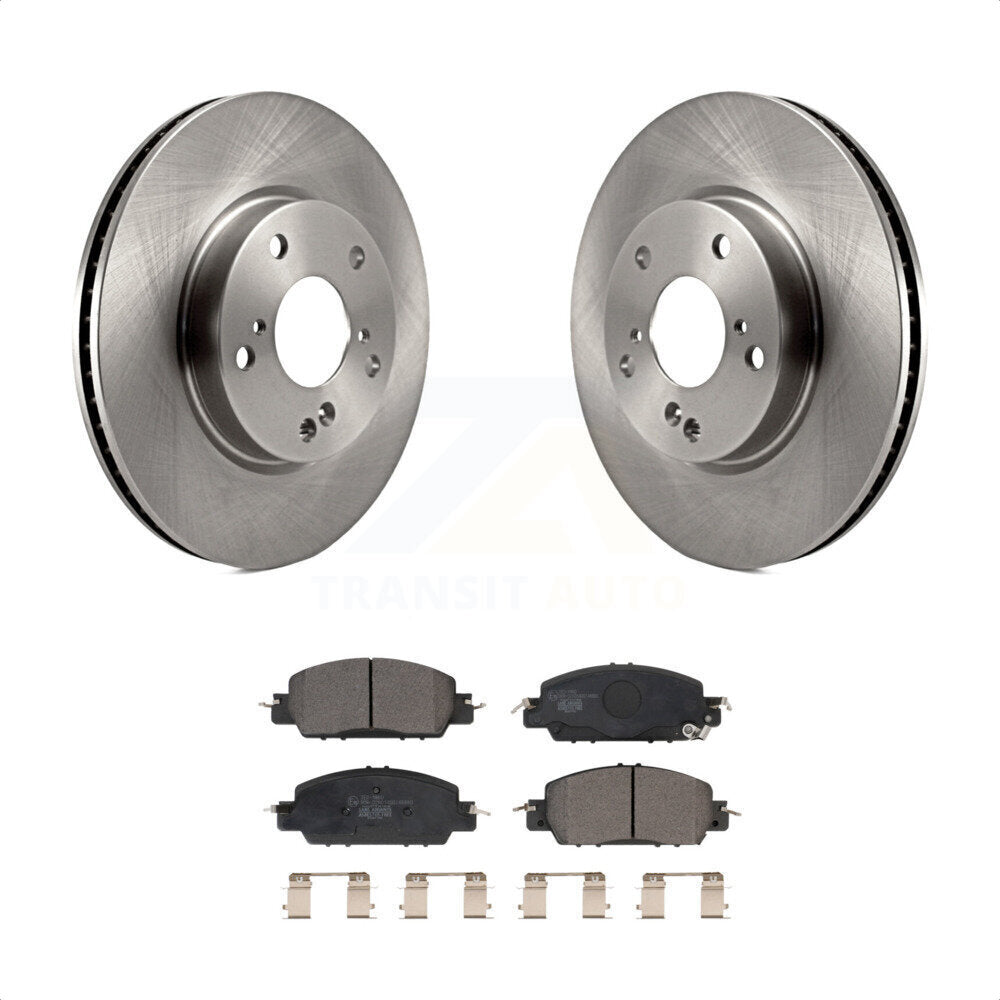 Front Disc Brake Rotors And Ceramic Pads Kit For 2017 Honda Accord LX-S K8T-103420 by Transit Auto