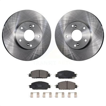 Front Disc Brake Rotors And Ceramic Pads Kit For 2016 Honda Accord LX-S with 2.4L K8T-103421 by Transit Auto