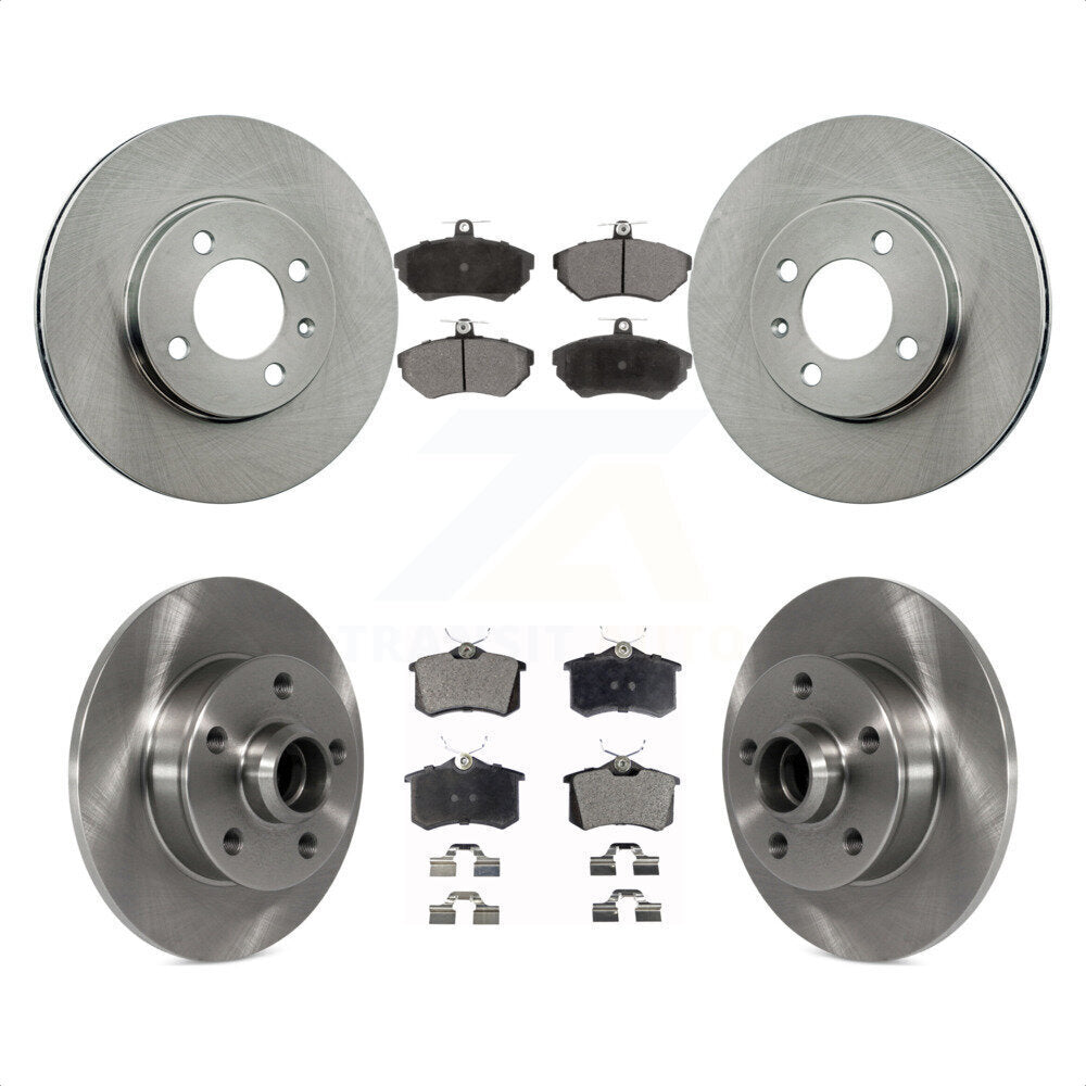 Front Rear Disc Brake Rotors Hub Assembly And Ceramic Pads Kit For Volkswagen Golf K8T-103465 by Transit Auto