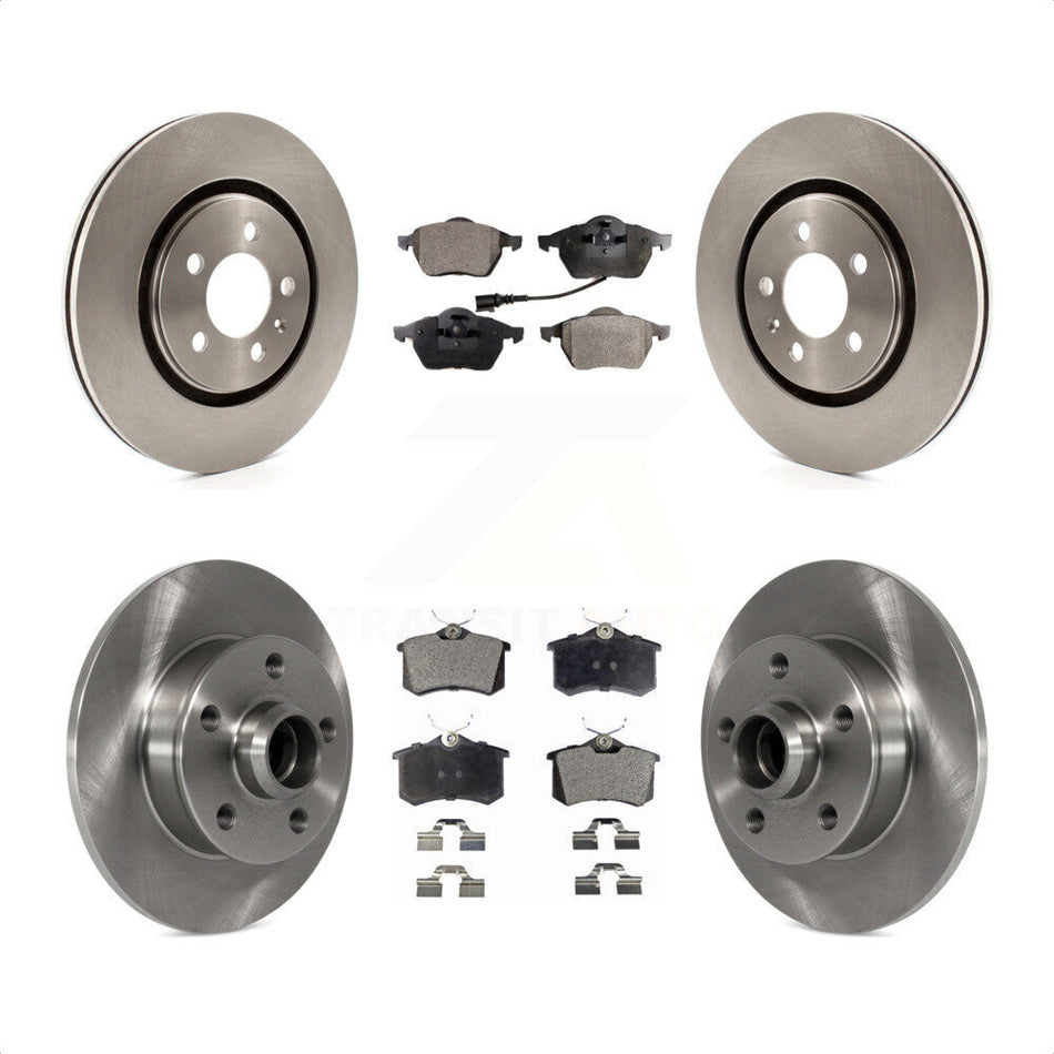 Front Rear Disc Brake Rotors Hub Assembly And Ceramic Pads Kit For 1996 Volkswagen Passat 2.8L K8T-103469 by Transit Auto