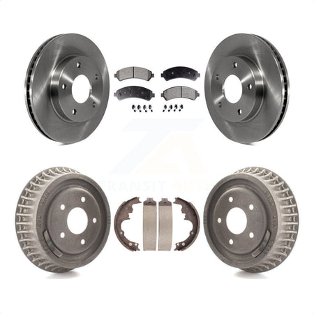 Front Rear Disc Brake Rotors Ceramic Pads And Drum Kit For 1998-2003 Chevrolet S10 4WD K8T-103512 by Transit Auto