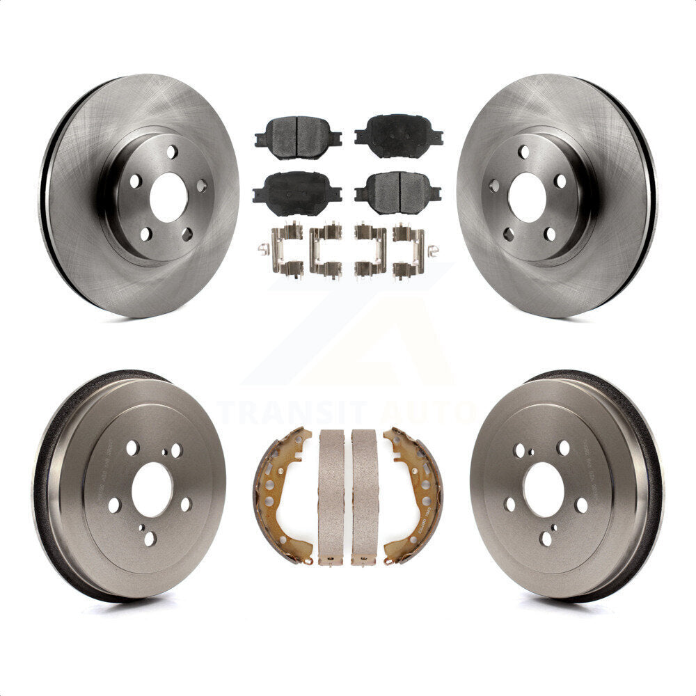 Front Rear Disc Brake Rotors Ceramic Pads And Drum Kit For Toyota Celica K8T-103527 by Transit Auto