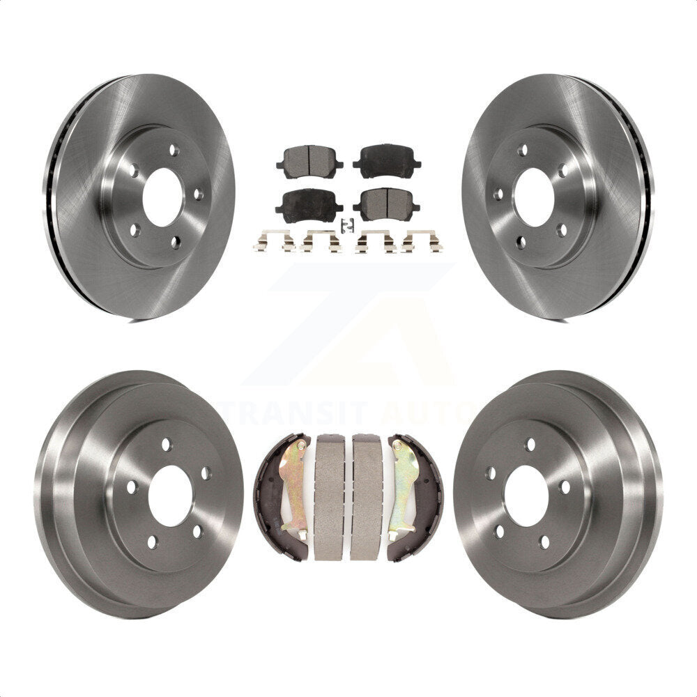 Front Rear Disc Brake Rotors Ceramic Pads And Drum Kit For Chevrolet HHR K8T-103575 by Transit Auto