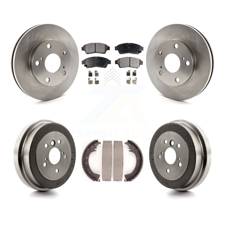 Front Rear Disc Brake Rotors Ceramic Pads And Drum Kit For Toyota Camry 2.2L K8T-103590 by Transit Auto