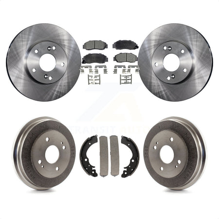 Front Rear Disc Brake Rotors Ceramic Pads And Drum Kit For 1998-2002 Honda Accord 3.0L K8T-103600 by Transit Auto