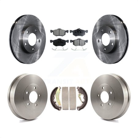 Front Rear Disc Brake Rotors Ceramic Pads And Drum Kit For 2007-2007 Ford Escape Mercury Mariner From 01/08/07 rear brakes K8T-103635 by Transit Auto