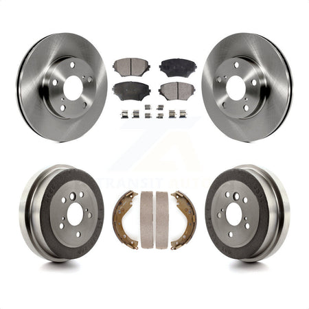 Front Rear Disc Brake Rotors Ceramic Pads And Drum Kit For Toyota RAV4 K8T-103645 by Transit Auto