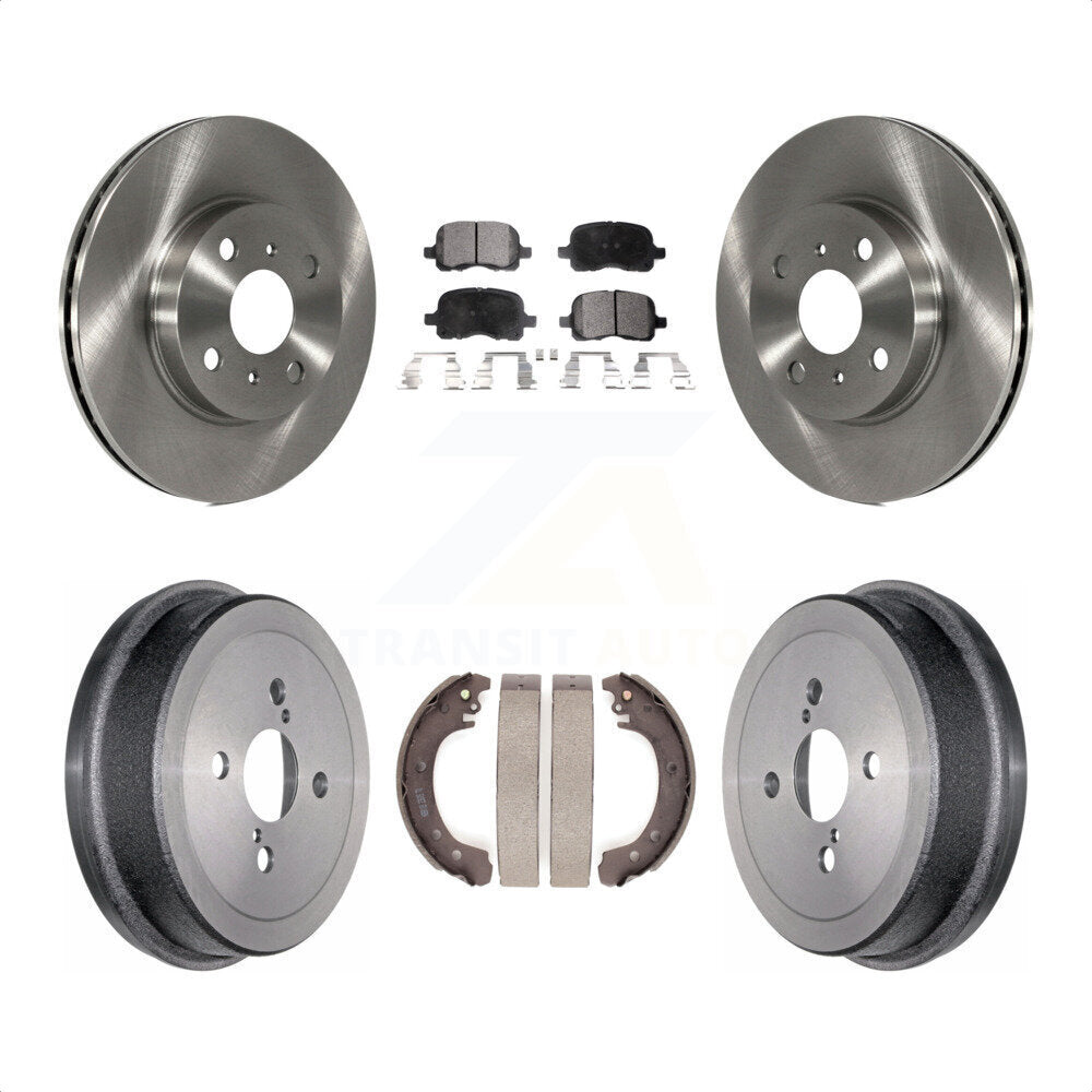 Front Rear Disc Brake Rotors Ceramic Pads And Drum Kit For 2002 Toyota Corolla From 04 02 K8T-103649 by Transit Auto