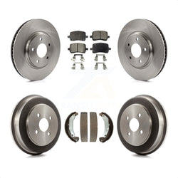 Front Rear Disc Brake Rotors Ceramic Pads And Drum Kit For 2006 Pontiac Pursuit With Brakes K8T-103679