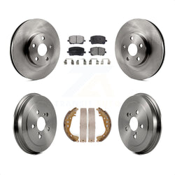 Front Rear Disc Brake Rotors Ceramic Pads And Drum Kit For Toyota Corolla K8T-103686