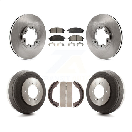 Front Rear Disc Brake Rotors Ceramic Pads And Drum Kit For Nissan Pathfinder INFINITI QX4 K8T-103687 by Transit Auto