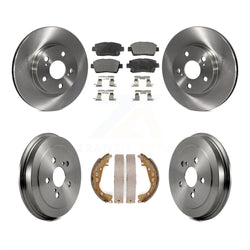 Front Rear Disc Brake Rotors Ceramic Pads And Drum Kit For 2004-2008 Toyota Prius K8T-103695