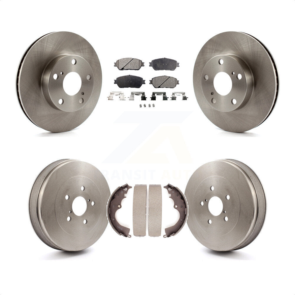 Front Rear Disc Brake Rotors Ceramic Pads And Drum Kit For Toyota Tacoma With 5 Lug Wheels K8T-103702 by Transit Auto