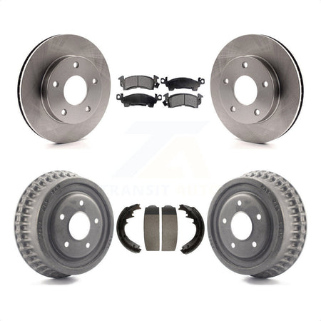 Front Rear Disc Brake Rotors Ceramic Pads And Drum Kit For GMC Jimmy K8T-103718 by Transit Auto