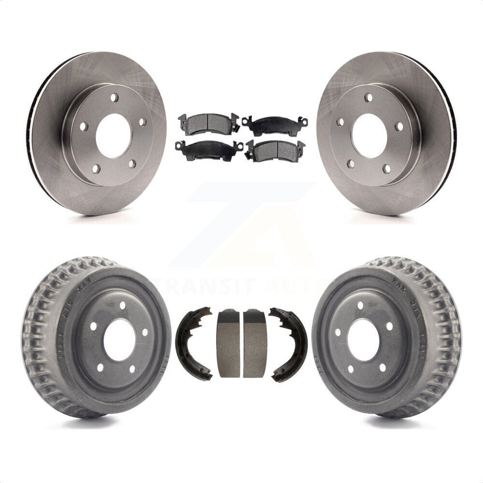 Front Rear Disc Brake Rotors Ceramic Pads And Drum Kit For GMC Jimmy K8T-103718 by Transit Auto