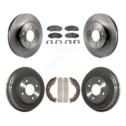Front Rear Disc Brake Rotors Ceramic Pads And Drum Kit For Honda Insight K8T-103738