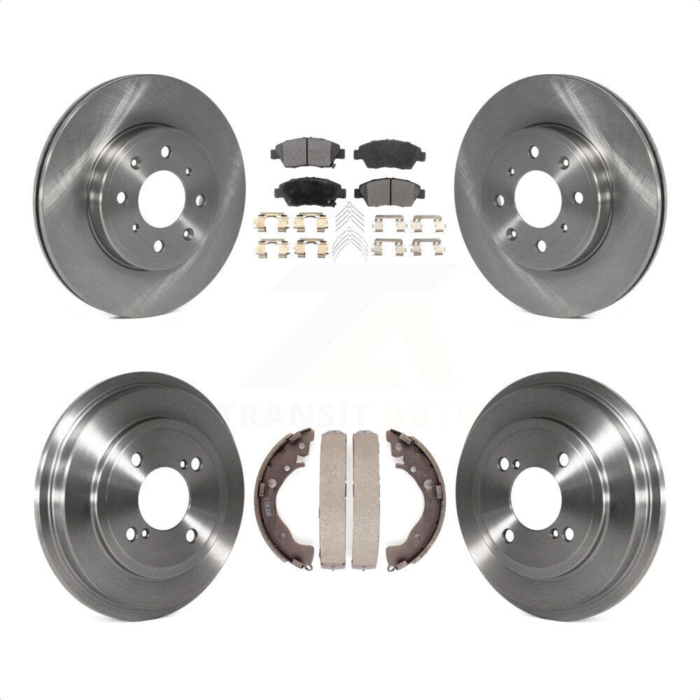 Front Rear Disc Brake Rotors Ceramic Pads And Drum Kit For 2015-2020 Honda Fit K8T-103751 by Transit Auto