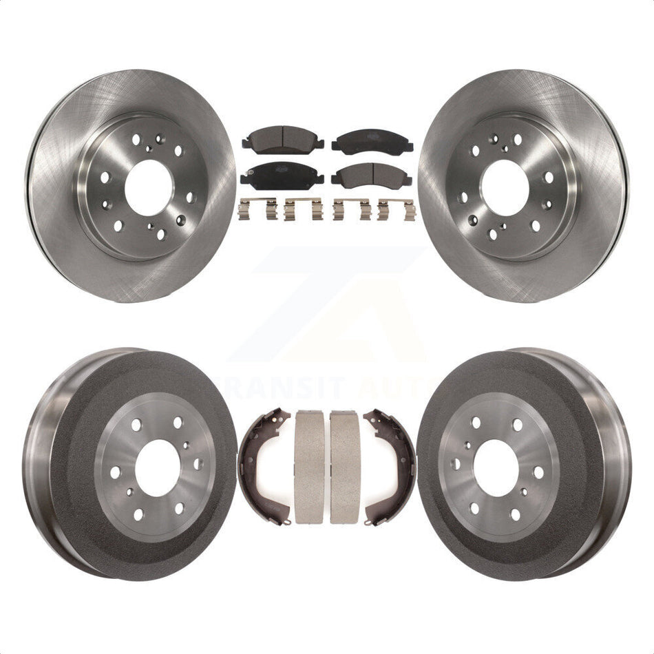 Front Rear Disc Brake Rotors Ceramic Pads And Drum Kit For Chevrolet Silverado 1500 GMC Sierra K8T-103758 by Transit Auto