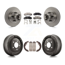 Front Rear Disc Brake Rotors Hub Assembly Ceramic Pads And Drum Kit For Ford Ranger With 10" Diameter K8T-103789