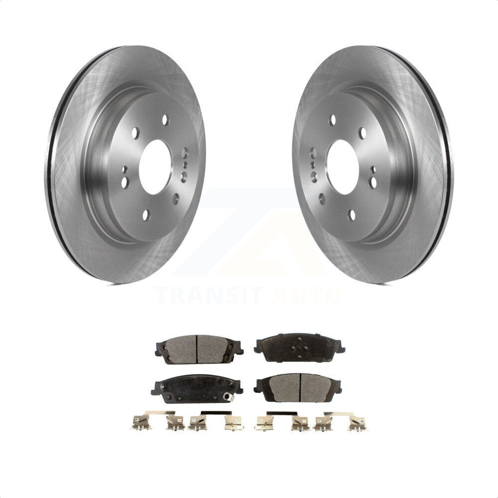 Rear Disc Brake Rotors And Ceramic Pads Kit For 2019-2019 Chevrolet Silverado 1500 LD GMC Sierra Limited With Electric Parking K8T-103808 by Transit Auto