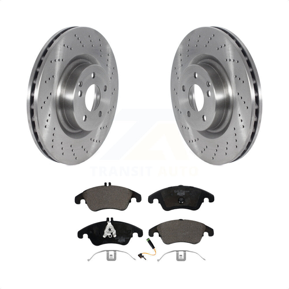 Front Disc Brake Rotors And Ceramic Pads Kit For Mercedes-Benz C250 E400 E550 K8T-103831 by Transit Auto