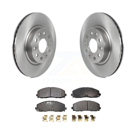 Front Disc Brake Rotors And Ceramic Pads Kit For 2018-2022 Jeep Wrangler Without Heavy Duty Brakes Code BRY K8T-103836 by Transit Auto