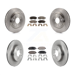 Front Rear Disc Brake Rotors And Ceramic Pads Kit For 2017 Nissan LEAF With Electric Parking K8T-103870