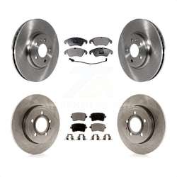 Front Rear Disc Brake Rotors And Ceramic Pads Kit For 2009 Audi A4 Quattro Sedan Wagon With 288mm Diameter Rotor K8T-103872