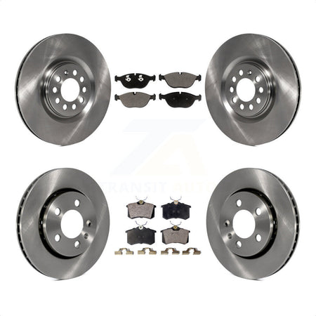 Front Rear Disc Brake Rotors And Ceramic Pads Kit For 2006 Audi TT Quattro 3.2L With 256mm Diameter Rotor K8T-103875 by Transit Auto