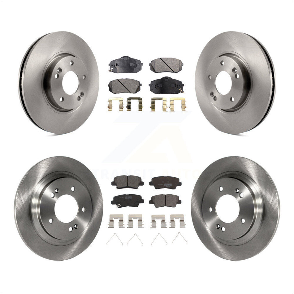 Front Rear Disc Brake Rotors And Ceramic Pads Kit For 2016 Kia Soul EV From Chassis VIN #160921 K8T-103882 by Transit Auto