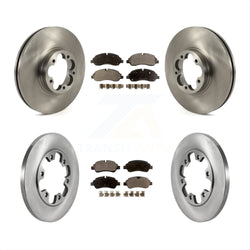 Front Rear Disc Brake Rotors And Ceramic Pads Kit For 2015-2019 Ford Transit-350 HD With 6 Lug Wheels K8T-103890