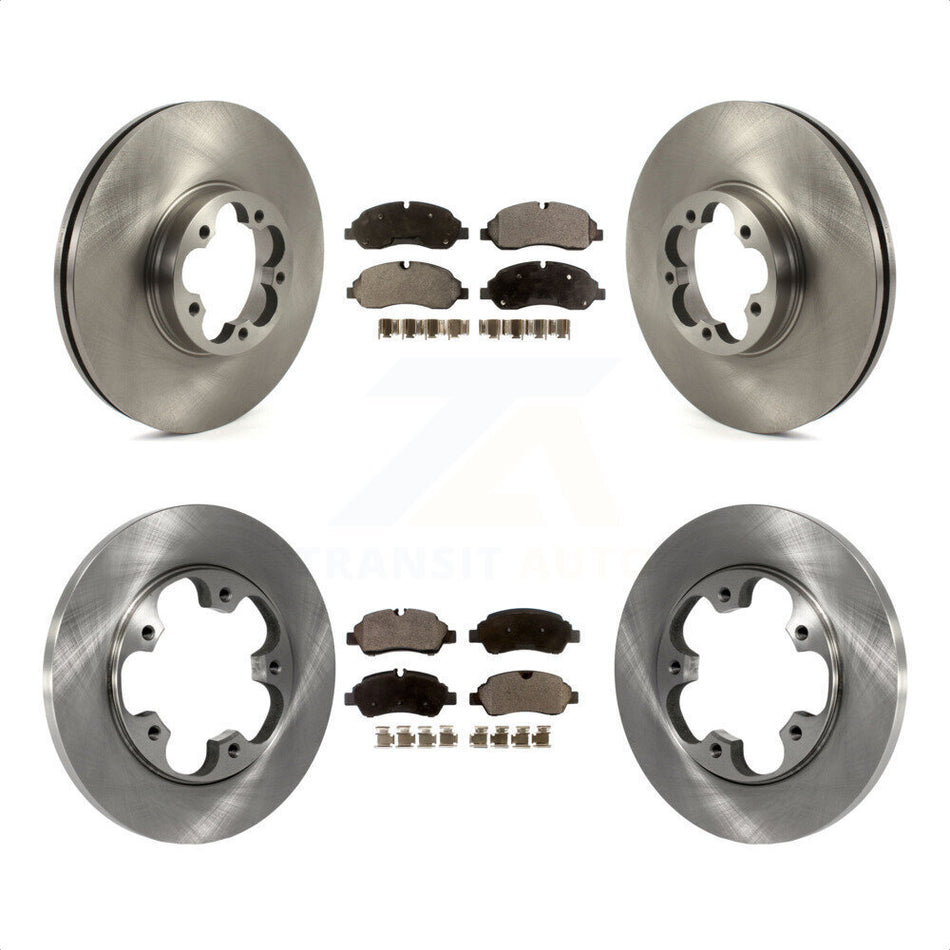 Front Rear Disc Brake Rotors And Ceramic Pads Kit For 2016 Ford Transit-350 HD With 5 Lug Wheels K8T-103891 by Transit Auto