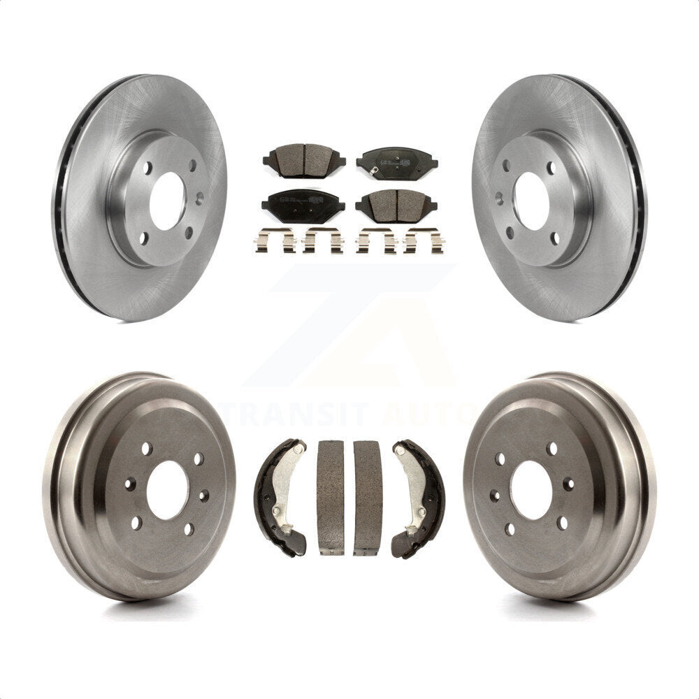 Front Rear Disc Brake Rotors Ceramic Pads And Drum Kit For 2016-2021 Chevrolet Spark K8T-103933 by Transit Auto