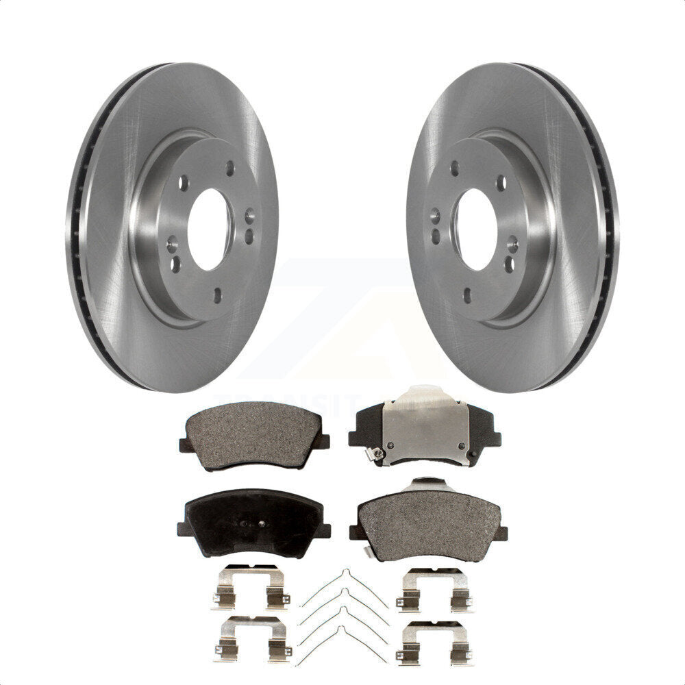 Front Disc Brake Rotors And Ceramic Pads Kit For Kia Niro Hyundai Ioniq K8T-103947 by Transit Auto