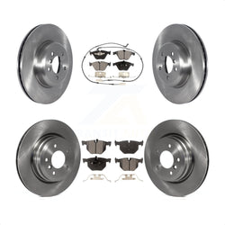 Front Rear Disc Brake Rotors And Ceramic Pads Kit For 2012 BMW 335i Convertible Coupe With Blue Painted Calipers K8T-103951