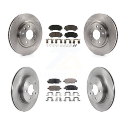 Front Rear Disc Brake Rotors And Ceramic Pads Kit For 2019-2019 Nissan Rogue Sport Qashqai With Manual Parking SL K8T-103991