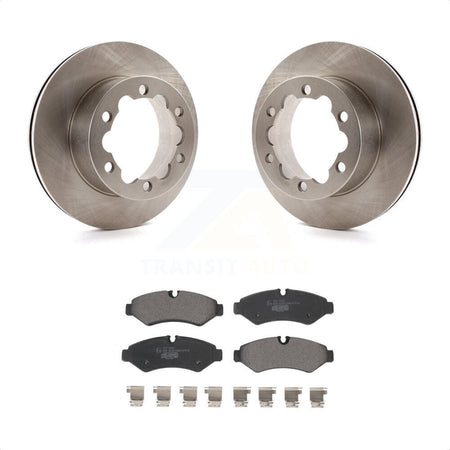 Rear Disc Brake Rotors And Ceramic Pads Kit For Mercedes-Benz Sprinter 3500 Freightliner 2500 3500XD K8T-104003 by Transit Auto