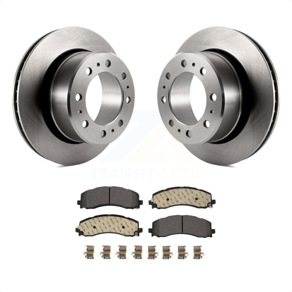 Rear Disc Brake Rotors And Ceramic Pads Kit For 2019-2022 Ram 2500 3500 K8T-104071 by Transit Auto