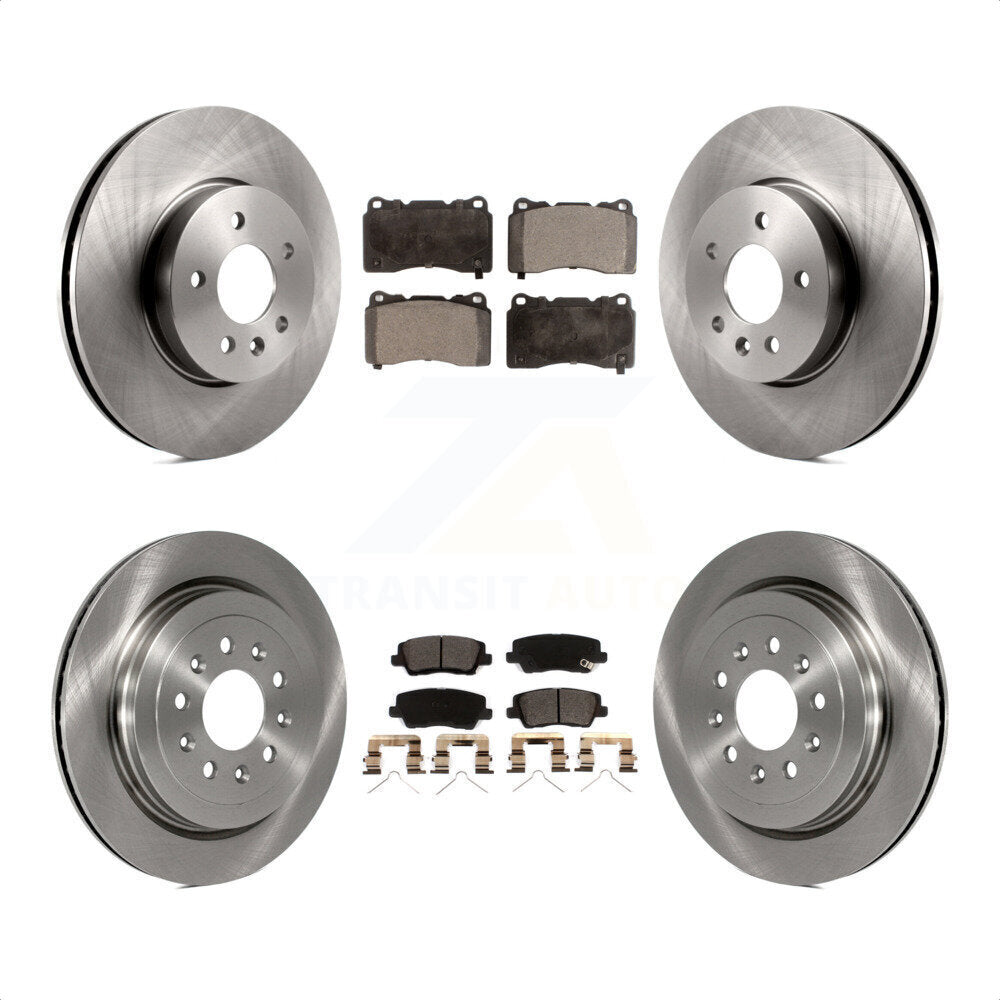 Front Rear Disc Brake Rotors And Ceramic Pads Kit For Cadillac ATS K8T-104090 by Transit Auto