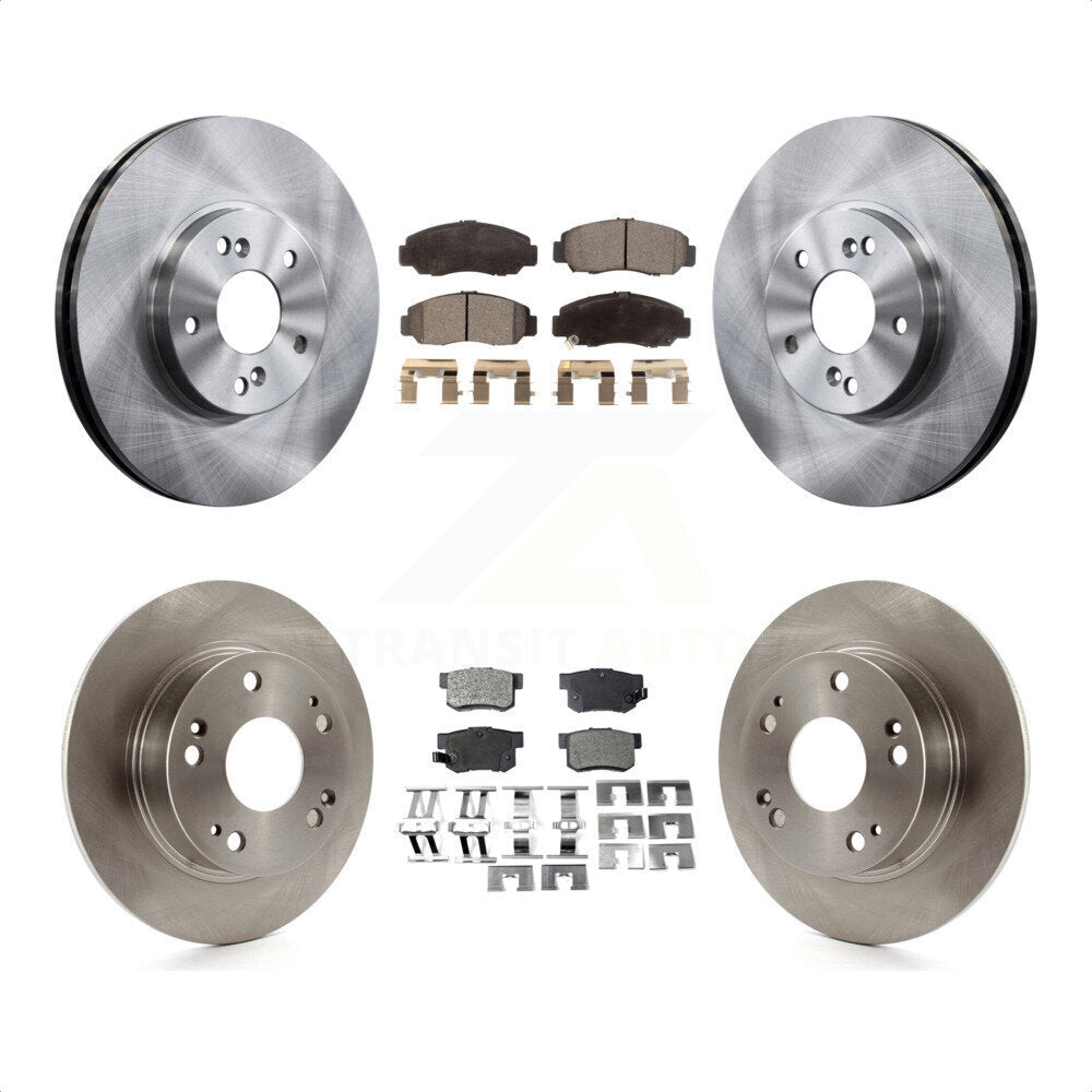 Front Rear Disc Brake Rotors And Ceramic Pads Kit For Honda Accord K8T-104111 by Transit Auto